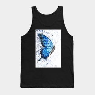 Blue Butterfly Rains Tank Top